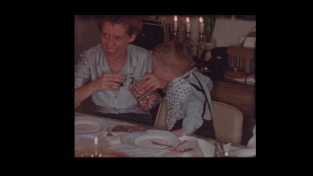 1959 Jewish family at Passover seder