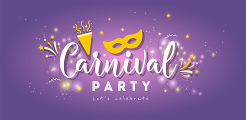Carnival colorful poster.Vector illustration