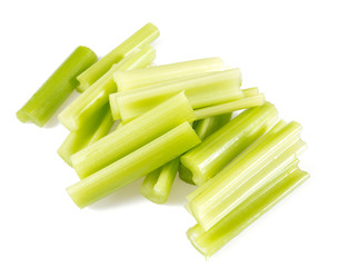 celery sticks isolated on white
