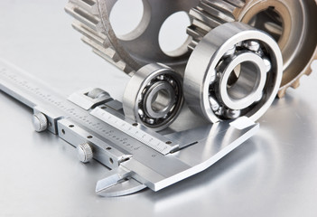 gears and bearings with calipers