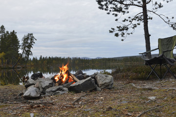Lagerfeuer in Schweden