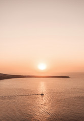 precioso atardecer santorini