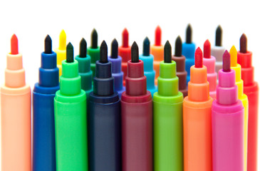 multicolored markers