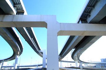 Naklejka premium Intersection expressway in Tokyo