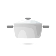 Cooking pot vector isolated