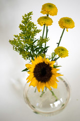 Arrangement with Sunflower and tall flowers