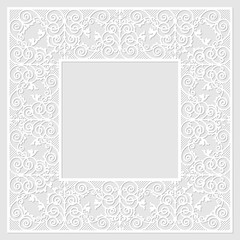 openwork white frame