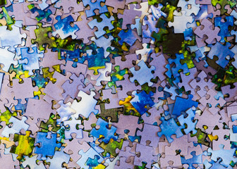 Mixed Pieces of a puzzle background