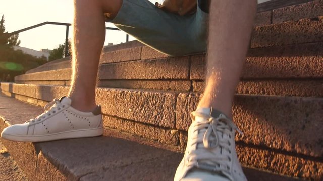 Portrait of happy young man in the city
