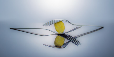 Forks and olive