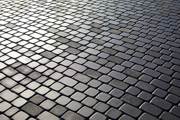 Cobblestone path, graphite paving stone texture, pavement