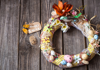 Easter wreath with decor