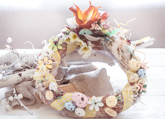 Easter composition wreath