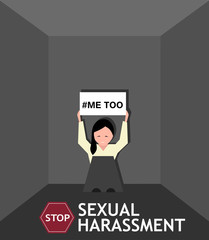 Sexual harassment poster with girl