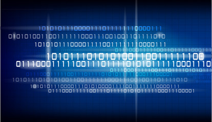 Obraz premium Cyber Security Concept : Binary Code background.