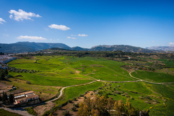 Ronda, Malaga province, Andalusia, Spain - view  from Mirado de Ronda at Alameda del TajoRonda