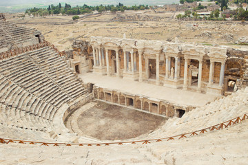 Pamukkale antic theatre in Turkey