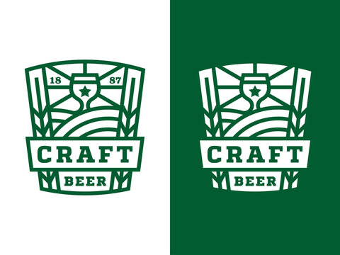 Modern professional label for a craft beer