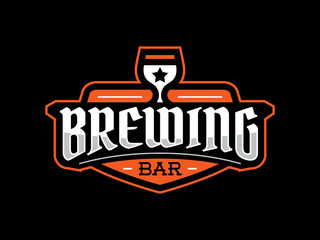 Modern professional label for a craft beer