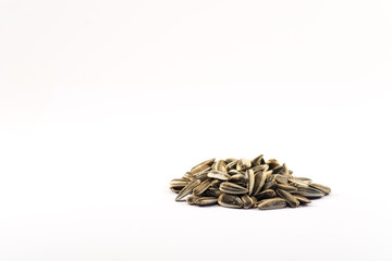Sunflower seeds (white background)