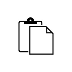 Clipboard icon. Document management and tasks concept illustration.