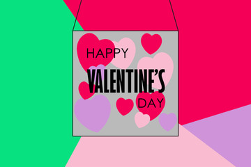 Happy Valentine's Day. Perfect for holiday flat design. Vector illustration.