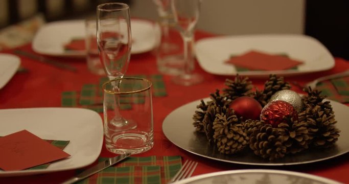 Christmas dinner place setting