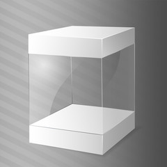 Glass Cube. Vector illustration.