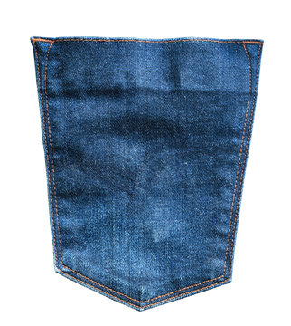 Blue jeans back pocket