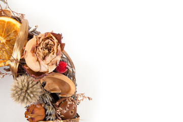 decorative wreath from a vine
