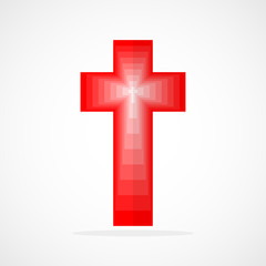 Christian cross icon. Vector illustration.