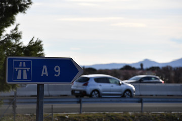 Highway A9 in France