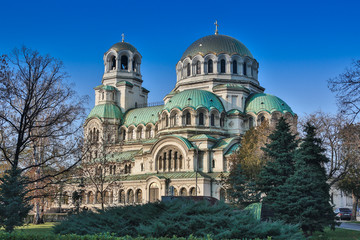 Fototapeta premium Bulgarian Orthodox cathedral dedicated to Saint Alexander Nevsky, in Sofia