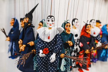 puppet doll jester for sale as souvenir at the market