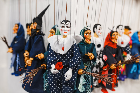 puppet doll jester for sale as souvenir at the market