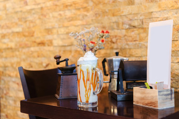 frappe coffee in the coffee shop