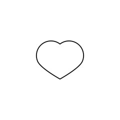 Love symbol, heart linear icon