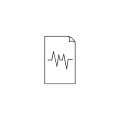 Vector illustration of files pulse sign icon