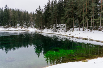 Green lake in the Austrian alps