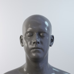 portrait of an gray man