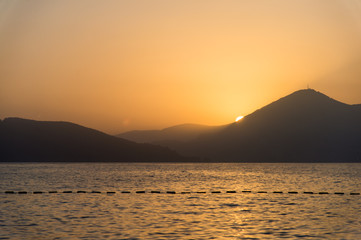 Fototapeta premium Sunset in Montenegro