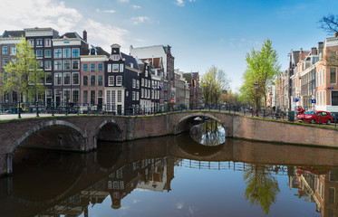 Obraz premium Houses of Amsterdam, Netherlands