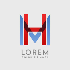 Fototapeta premium HM logo letters with 