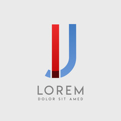 IJ logo letters with "blue and red" gradation