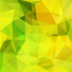 Fototapeta na wymiar Abstract mosaic background. Triangle geometric background. Design elements. Vector illustration. Green, yellow colors.