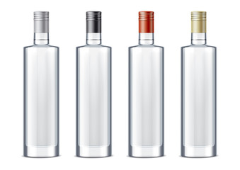 Blank bottles for alcohol drinks
