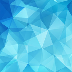 Abstract blue mosaic background. Triangle geometric background. Design elements. Vector illustration