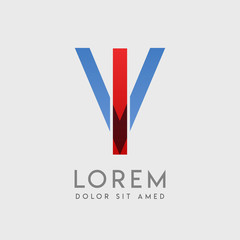 IV logo letters with "blue and red" gradation