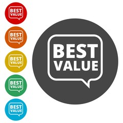 Best Value Button, Best value sign 