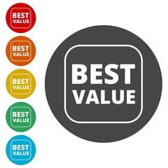 Best Value Button, Best value sign 